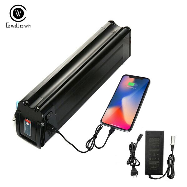 Elektrofahrradbatterie 24V 36V 48V Silver Fish Bodenentladung E-Bike Batterie 10AH 13AH 17,5AH Für 1000W 750W 500W Bafang Motor