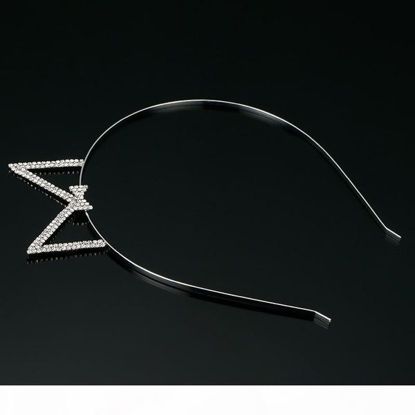 

g fashion barrette hair clip for woman girl rhinestone crystal headband barrett clips for hair accessories headwear h017, Silver