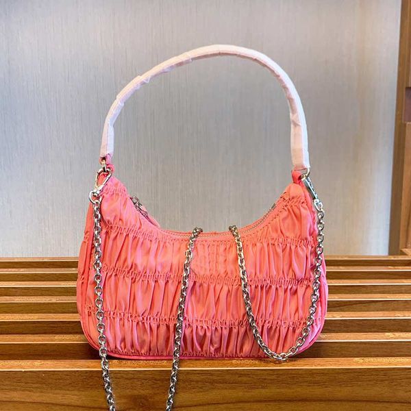 

мода подмышки сумки lady плиссе сумка crossbody сумка женщина качество цепь кошелек нейлон сумка хобо сумка