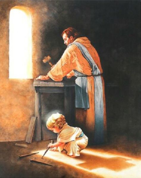 

судьба мальчик иисус nail шипы в карпентер магазин canvas art picture home decor масло иосифа картина на холсте wall art холст 200709