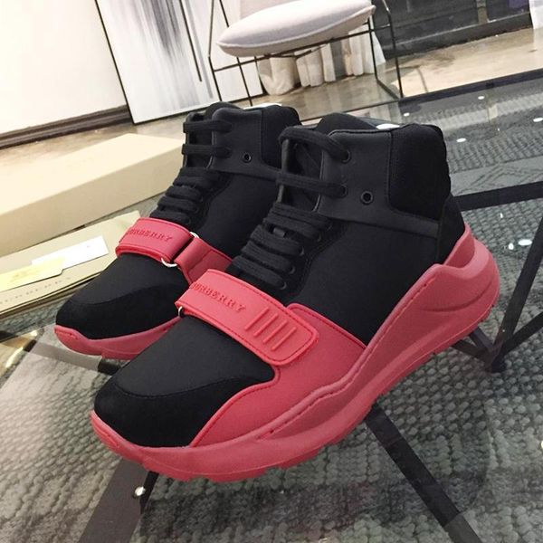 

fashion men 's boots herren sportschuhe vintage check cotton sneakers autumn and winter comfortable shoes plus size lace -up sports me, Black