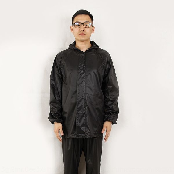 

0tt4x single-layer suit reflective split thickened work site labor single-layer and thick suit body and raincoat thickene protection raincoa, Black