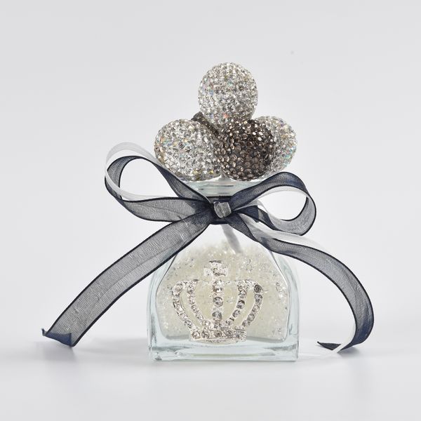 

ggcig ball perfume bottle car interior decoration ball shiny perfume bottle rhinestone accessories rhinestone diamond confession balloon ac, Silver