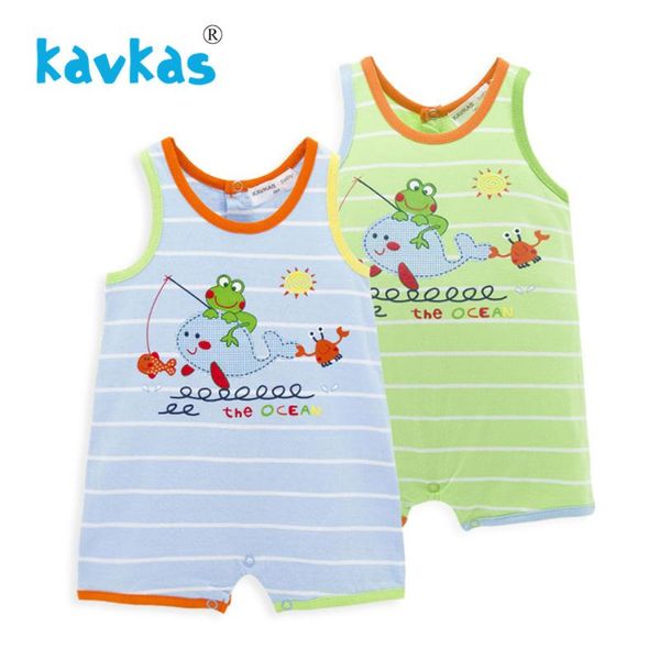 

kavkas awesome infant baby boys girls whale romper summer sleeveless jumpsuit onesie indoor 6m 12m 18m 24m newborn baby, Blue