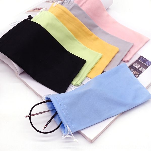 

female sun storage portable cloth simple korean needle three glasses sunglasses protection bag storage bag, Blue