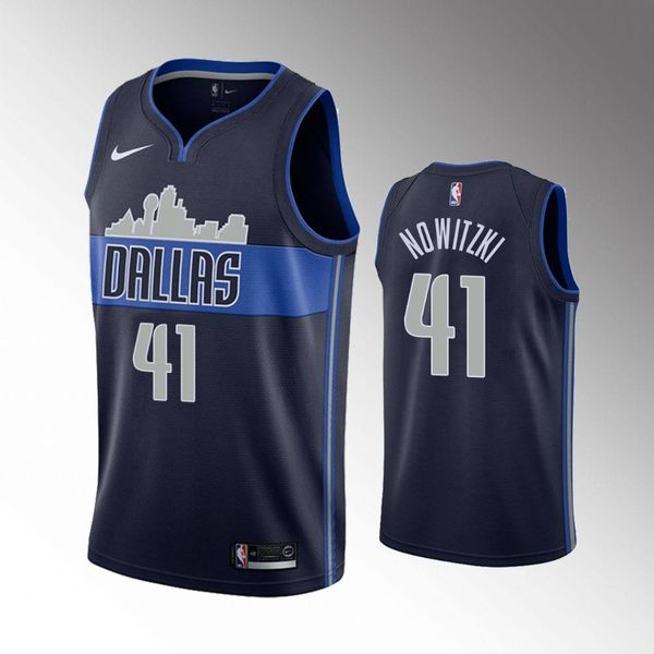 

men's #41 dirk nowitzki -19 navy jersey - statement, Gray