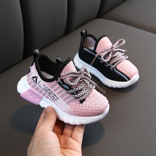 

kids sports shoes boys fashion breathable running ourdoor-shoes girls casual athletic & outdoor shoe autumn outdoorshoes flat-shoes, Black