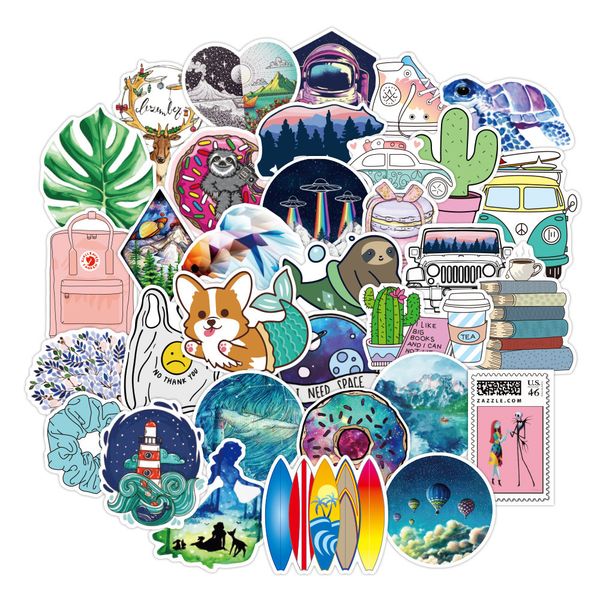

100pcs/set design fresh and cute style small waterproof stickers for lapwaterbottle case