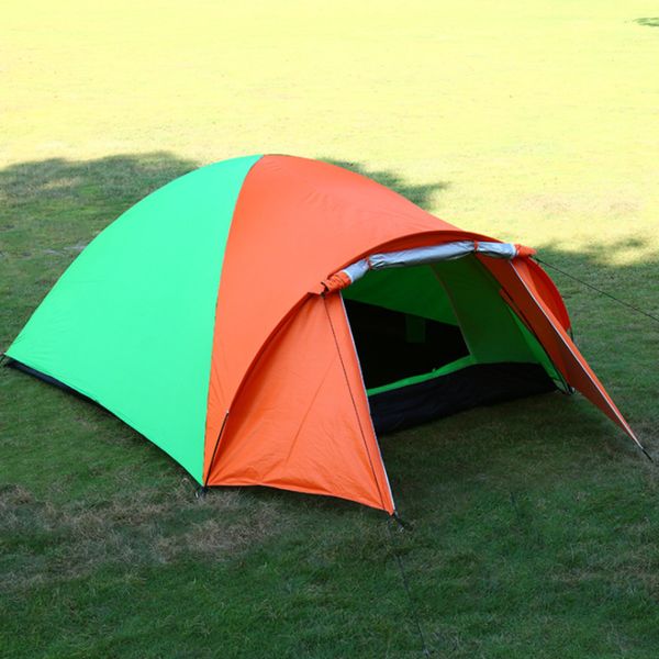 

новый ultralight 3-4 person double layer ветрозащитный непромокаемые открытый кемпинга big tent для выездные туризм рыбалка путешествия пикн