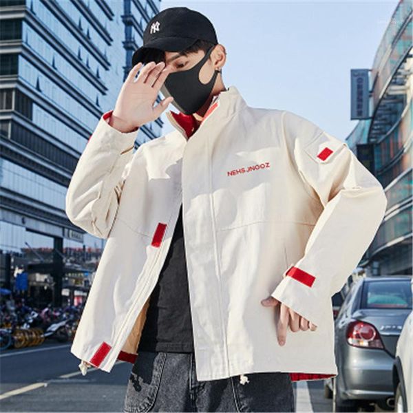 

new coats long sleeved casual outerwear spring autumn clothing fahion loose man jacket korean version zipper pocket male, Black;brown