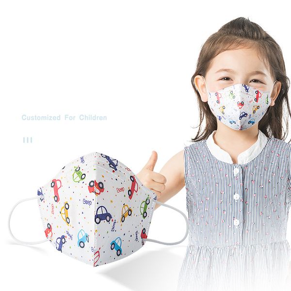 

6 designs kids face masks clean hygienic tasteless meltblown cloth breathable dust-proof cartoon printing disposable masks