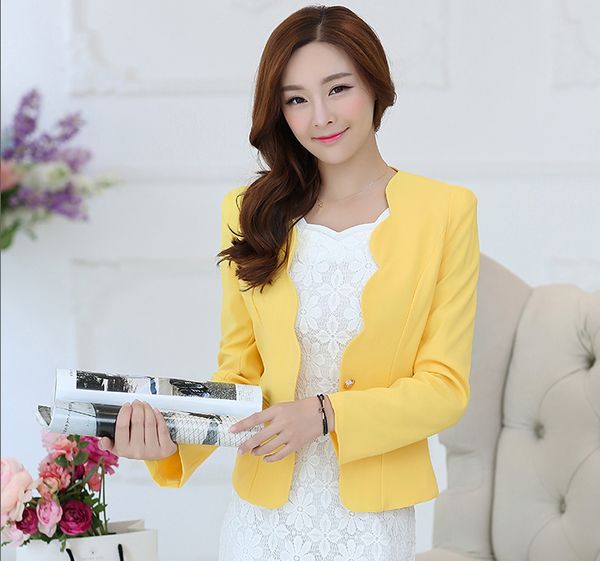 

kawaii pyh60067 candy color office lady blazers and jackets, White;black