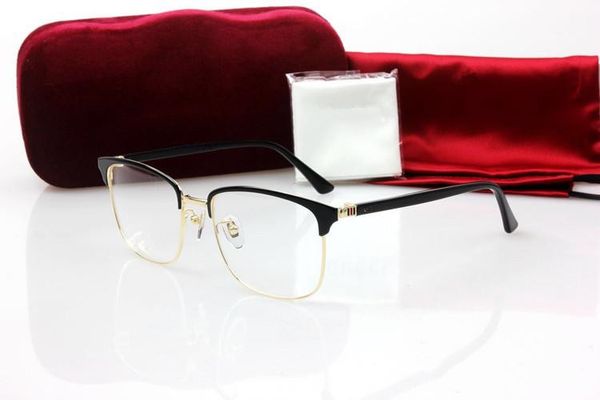 

high-quality gg01300 glasses frame male 53-18-145 plank+metal big-frame for prescription glasses with full-set case wholesale hipping