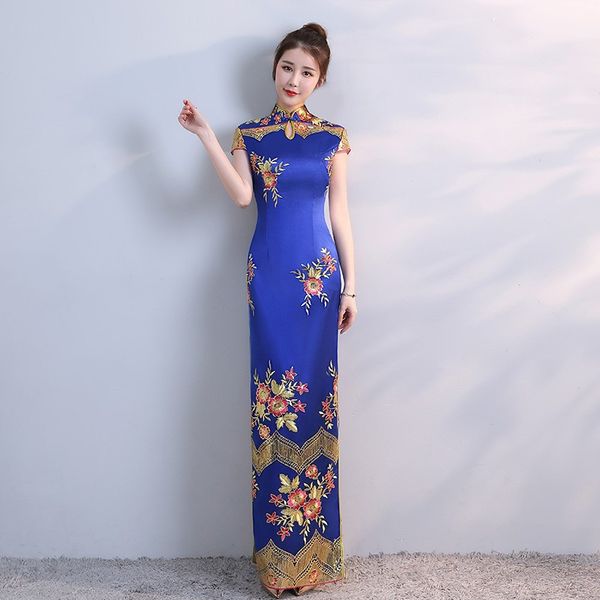 

ethnic clothing red party cheongsam oriental evening dress chinese traditional style women elegant qipao long robe retro vestido s-3xl