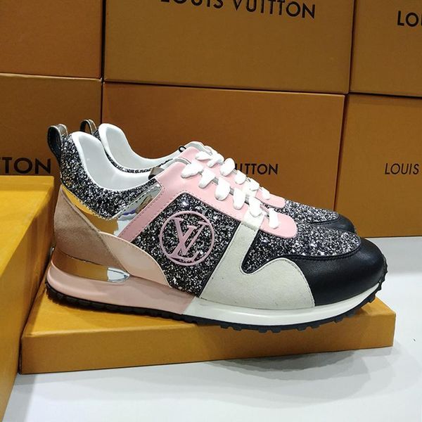 

womens shoes sneakers luxury run away sneaker lace -up fashion womens footwears trainers breathable design casual chaussures de femme wo, Black