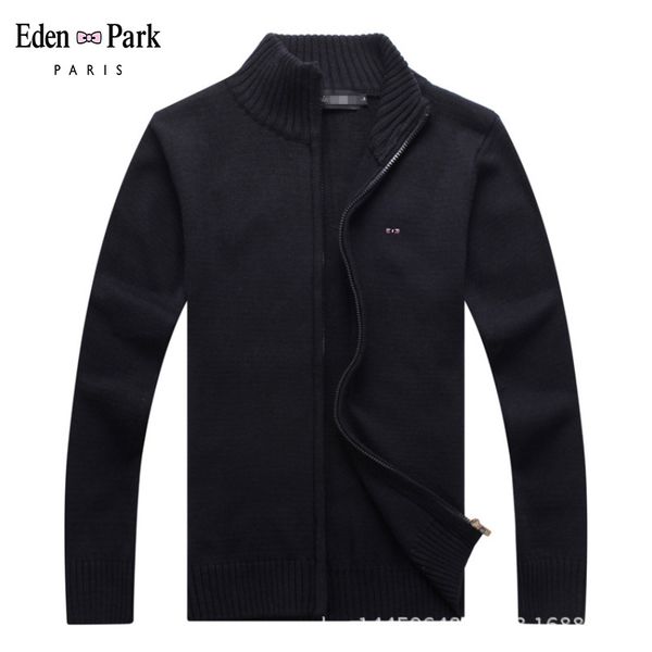 

eden park 2020 new men's sweaters autumn winter zipper cardigan sweaters man casual pulls knitwear sweatercoat male clothe, White;black