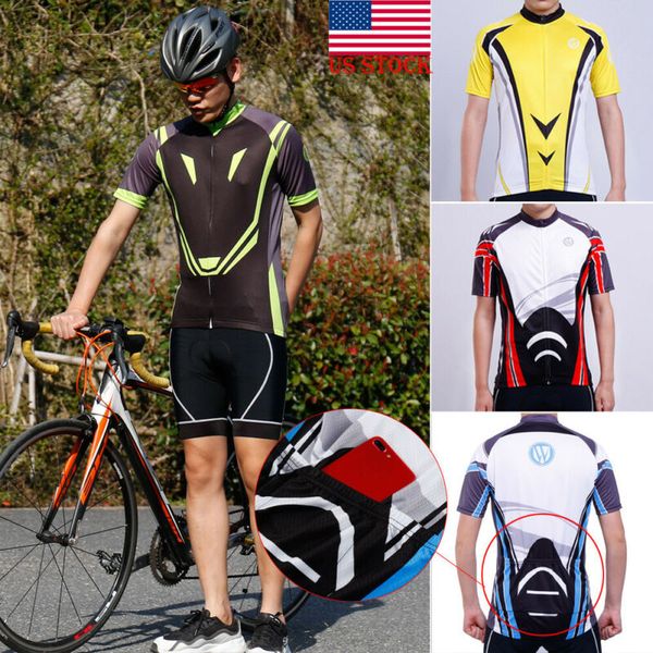 

men women cycling clothing jersey sportswear short sleeve bicycle racing us, White;black