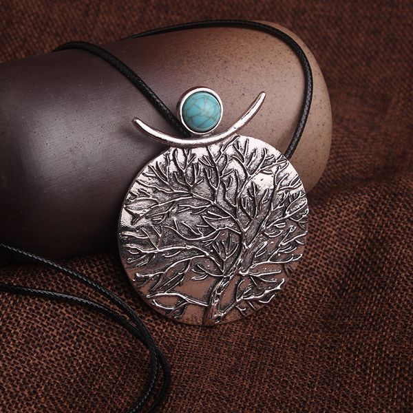 

blood vessels tree ethnic jewelry vintage metal pendants vintage tibetan silver necklace,handmade leather rope necklace