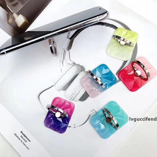 

gradient diamond pattern mobile phone deskstand xsmax ring buckle paste type universal lazy bracket creative