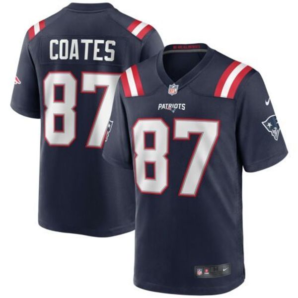 

ben coates #87 men's retired xs-5xl stitched football jerseys, Gray