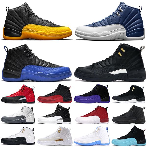 

2020 мужские баскетбольные ботинки 12s jumpman университет золотой камень синий flu game royal dark concord мужчин атлетического спорта крос