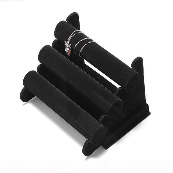 

new jewelry display black 3 layers velvet bracelet watch display jewelry holder stand detachable jewelry stand ec1