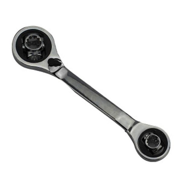 

1pcs double end two-way ratcheting wrench spanner tool gear ring wrench ratchet handle chrome vanadium full polish