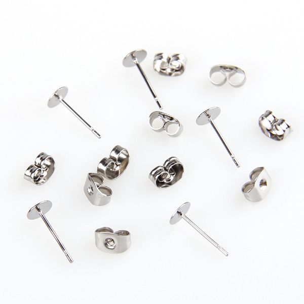 

accessories yy material steel color stainless accessories earrings and earrings steel earring ear plug anti-allergy earring, Silver