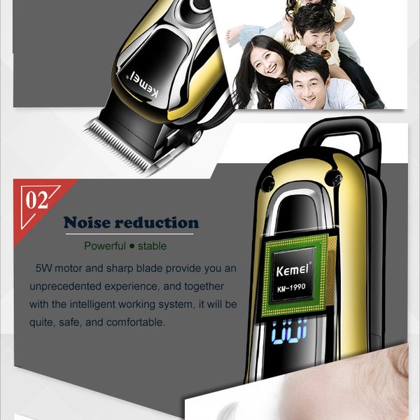 

kemei hair trimmer professional rechargeable electric hair clipper men haircut adjustable cordless electric shaver hair clipper zddoz