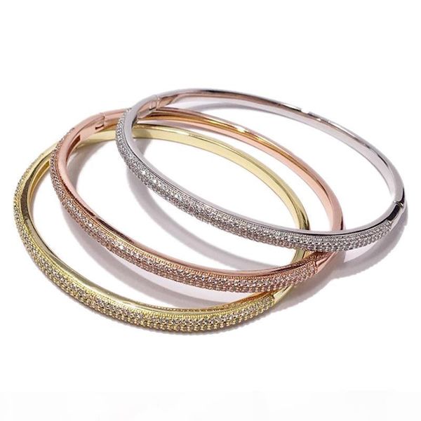 

2019 new stainless steel zircon gold designer bracelet for women simple fashion valentine's day mother's day design jewelry for wo, Black