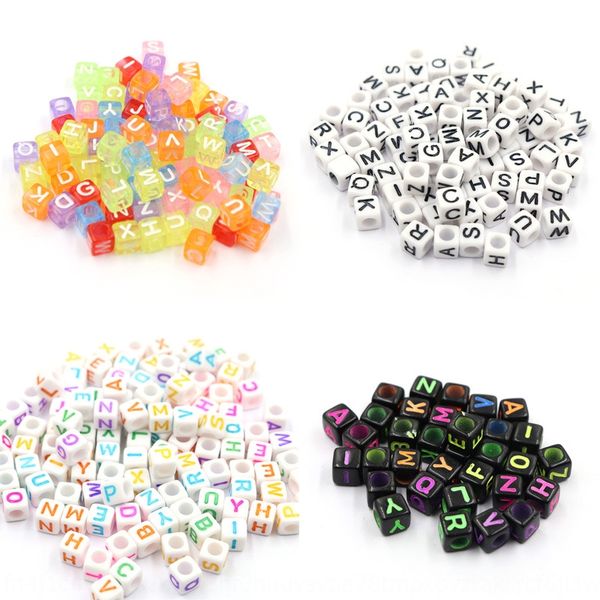 

children diy acrylic letter accessories letter environmental protection flat beads scattered beads, Silver