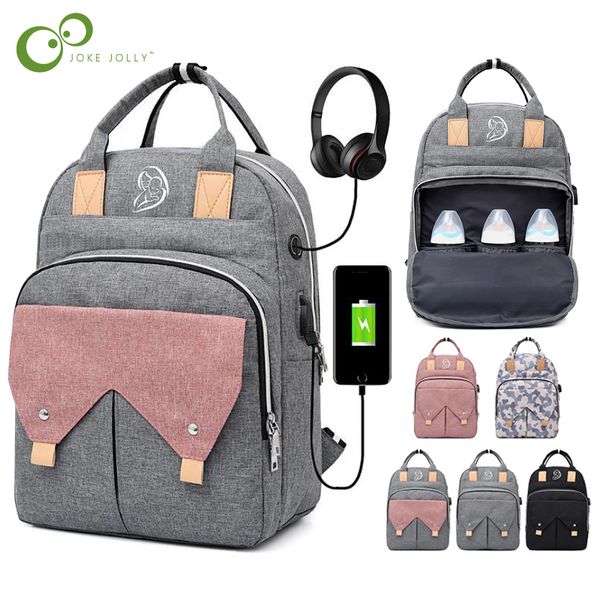 

nappy backpack bag mummy large capacity bag mom baby multi-function waterproof outdoor travel diaper bags for baby care gyh