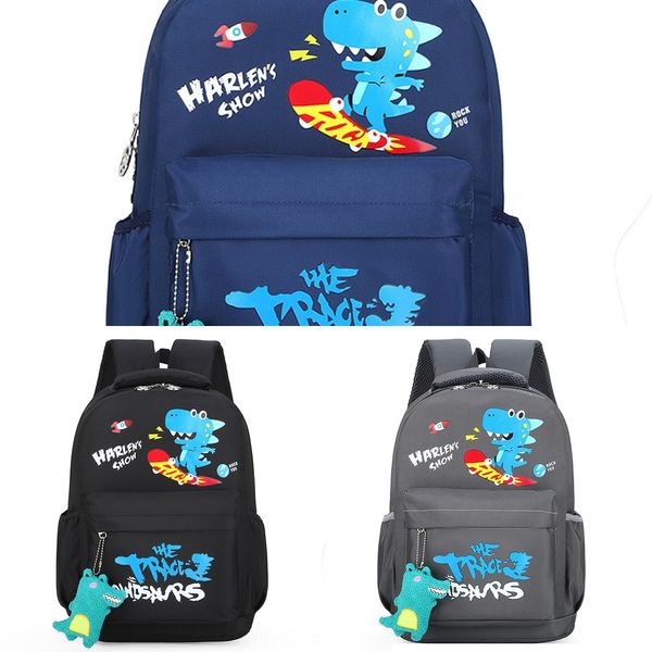 

qqtnc waterproof children's 2020 new cartoon cute little dinosaur children's backpack schoolbag backpack bag 1-2 grade elementary