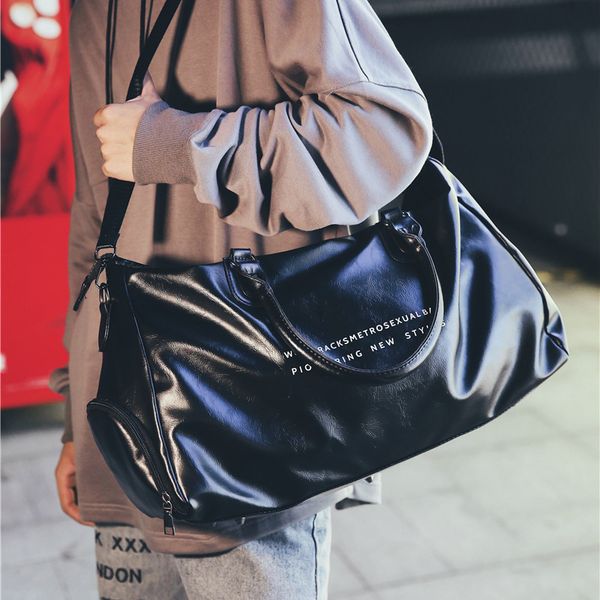 

original design college student fashion shoulder bag travel bag & pu leather material s: width 42cm height 28cm thickness 19cm