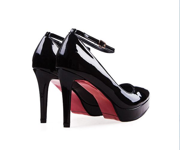 

тонкие высокие каблуки сверхвысоким тонкие каблуки острым носом на высоком каблуке платье t200730, Black