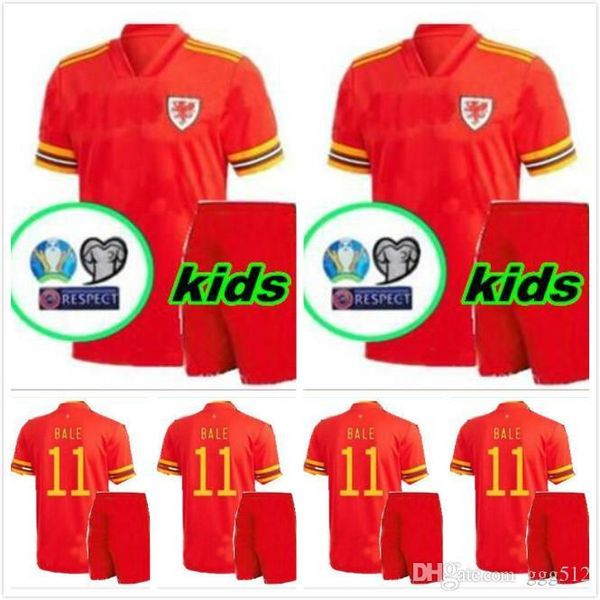 

2020 уэльс футбол джерси kids kit 20 21 bale allen джеймс бен дэвис уилсон футбольные майки футболки, Black;yellow