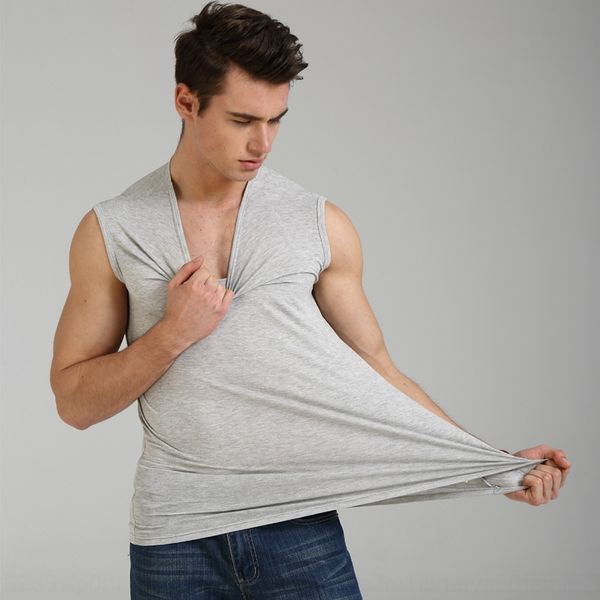 

summer new large size men' sports men' base fitness solid color vest thin round neck vest, White;black