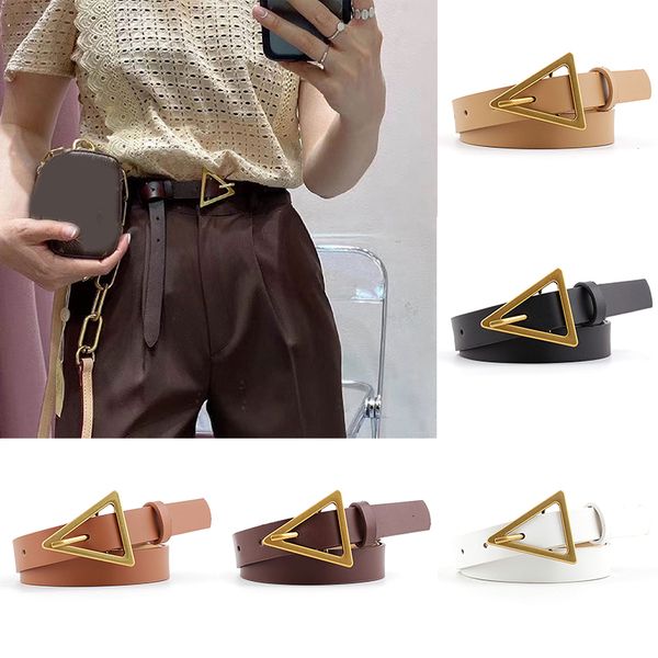 

fashion trendy designer belt triangle belts for women dress party waistband female gold pin buckle thin belt, Black;brown