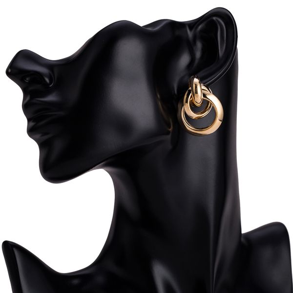 

exaggerated fashion alloy multi-layer winding earrings korean fashion earrings, Golden