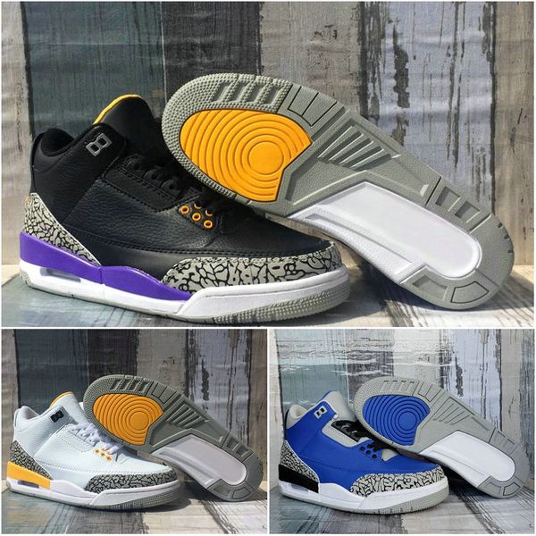 

jumpman 3 3s varsity royal black purple yellow animal instinct 2.0 mens basketball shoes fire red white cement jth tinker sports sneakers
