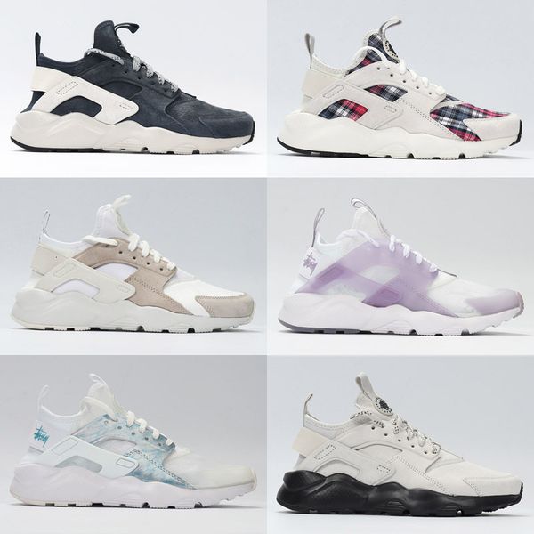 

новый huarache 4 ультра замша id зебра кроссовки для малышей мужчины женщины huaraches высокие qaulitys мужские кроссовки спортивные кроссов, Black