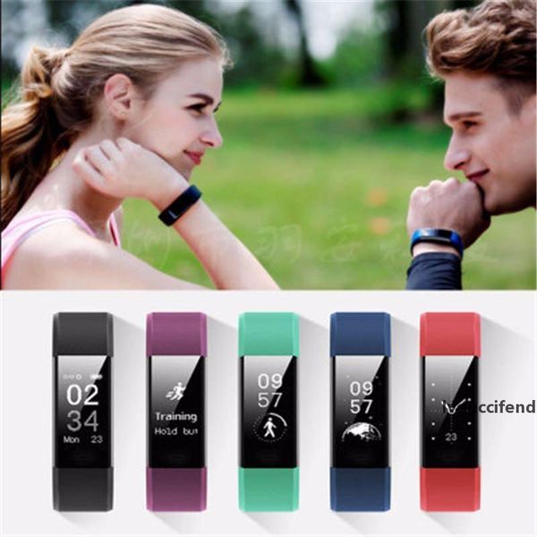 

2019 colorful screen smart bracelet fitness tracker pedometer watch band heart rate blood pressure monitor fitbit band for ios android