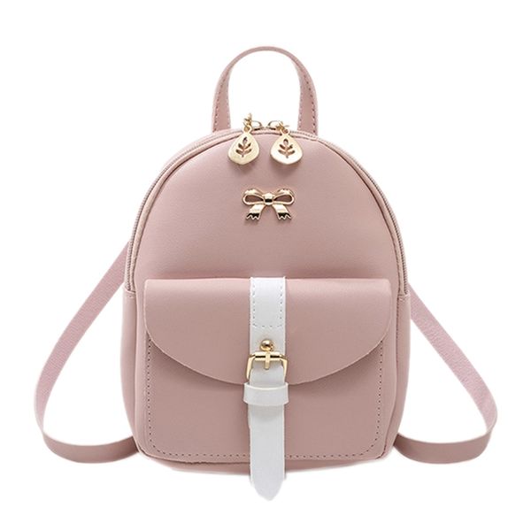 

asds-mini backpack small diagonal bag leather backpack cute bow ladies wallet