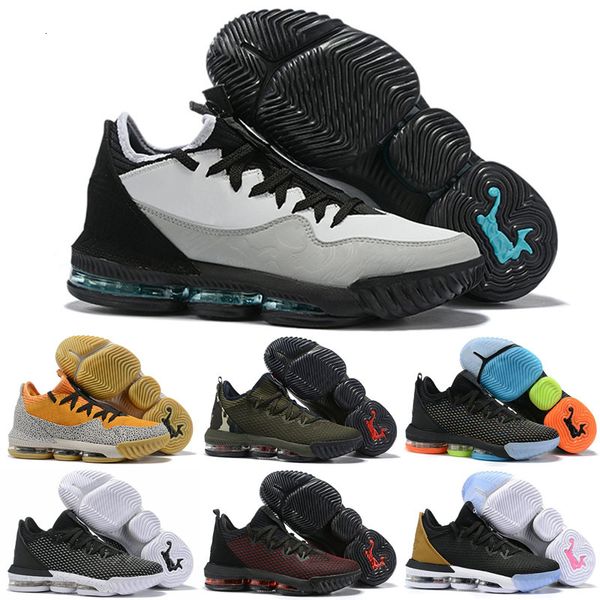 

new new mens lebrons 16 xvi low kids basketball shoes for sale bhm oreo lebron sneakers, Black