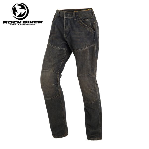 

rock biker motorcycle jeans breathable drop resistant wearable motocross riding straight pants men's motorbiker cycling trousers