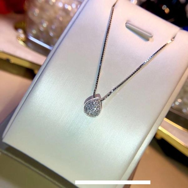 

women's jewelry 2019 fashion new simple water drop necklace middle chainof, Silver