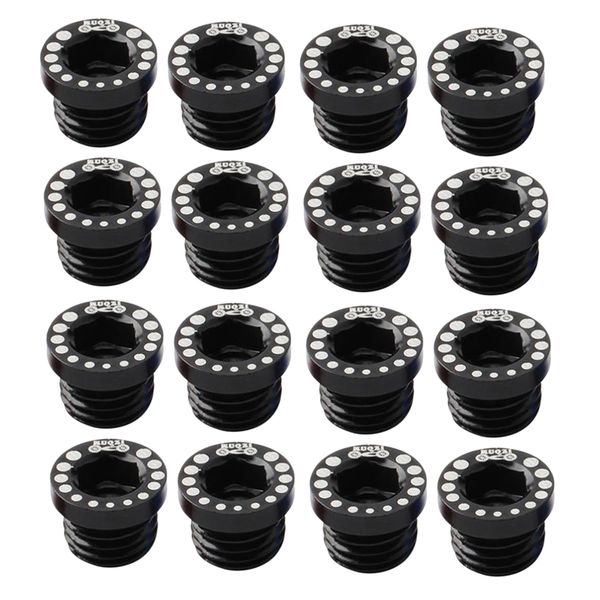 

16 pieces aluminum alloy bicycle screw bolt for v brake hole m10*1.25 black