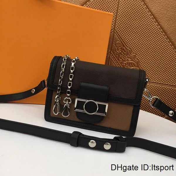 

dauphine designer handbags genuine leather chain strap shoulder crossbody l flower women designer ladies purse bag ing