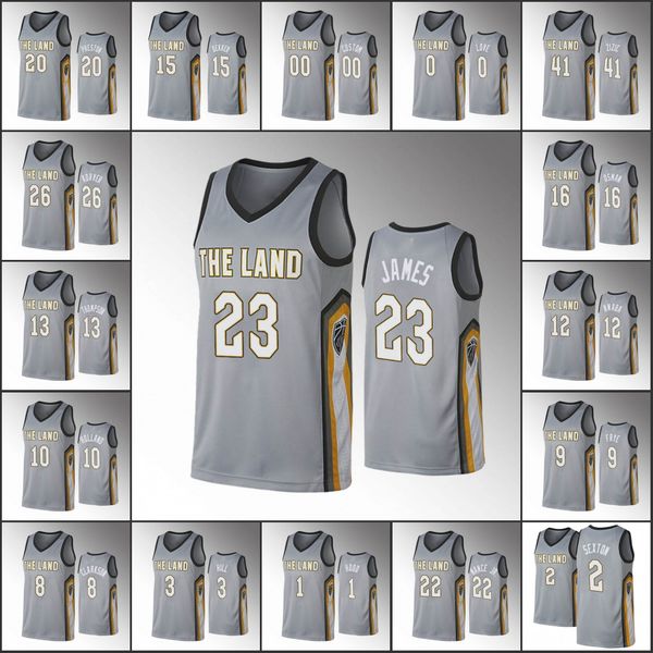 

cleveland cavaliers men lebron james sam dekker billy preston kevin love channing frye gray nba custom jersey, Black