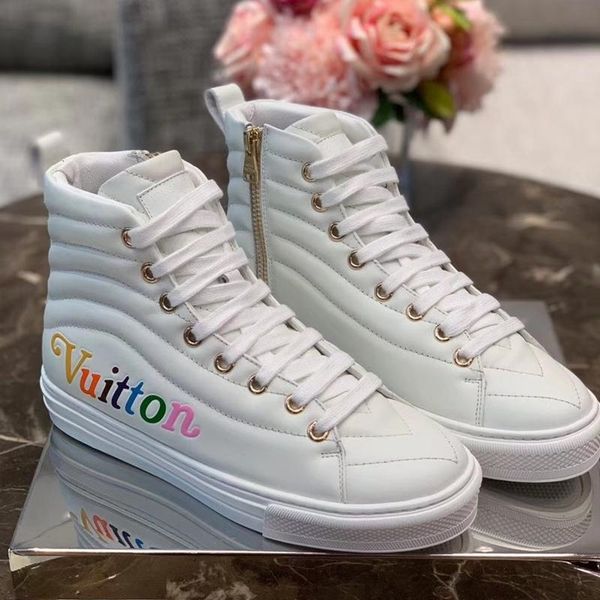 

fast delivery womens casual shoes footwears comfortable high luxury sport womens leather shoes fashion stellar sneakers 07, Black